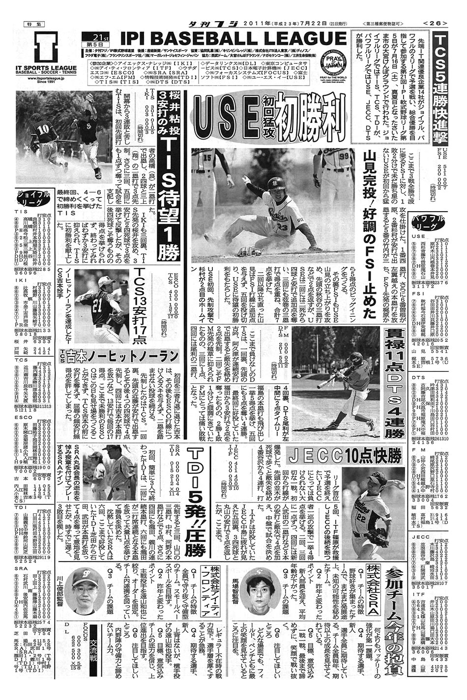 夕刊フジ掲載記事