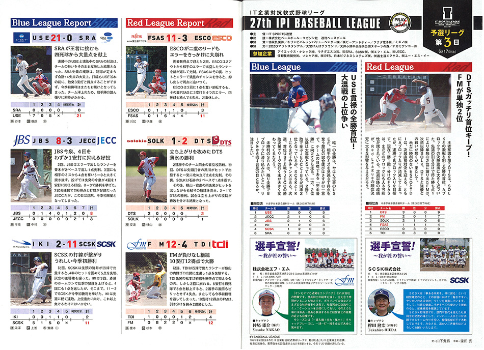 週刊ベースボール掲載記事